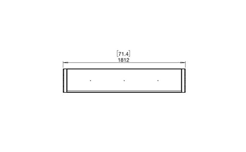 Ecosmart Fire Flex 68IL Island Fireplace Insert - Black Finish / Black Burner - ESF.FX.68IL.B